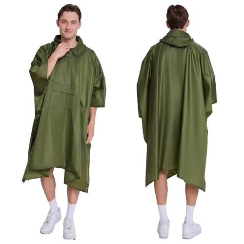 Image of Multi functional cape hooded raincoat suitable for outdoor camping and hiking, suitable for both men and women