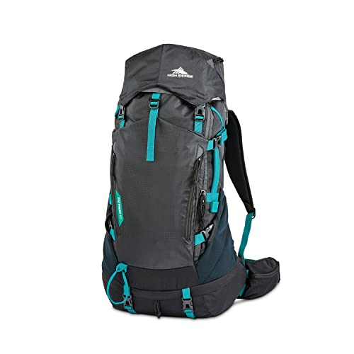 Image of High Sierra Pathway 2.0 Backpack with Hydration Storage Sleeve, for Hiking, Biking, Camping, Traveling, Black, 60L