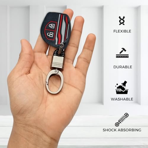 Image of KEYCEPT Tristar Key Cover for Suzuki Swift, Dzire, Ertiga, Baleno, Grand Vitara, Celerio, WagonR, Brezza, Scross, Fronx, Jimny, Ignis (2 Button Remote Key)(Type 4, Black)