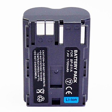 Batterie BP-511A 1700mAh pour Appareil Photo Canon EOS 40D et Powershot Pro 70