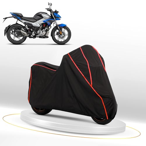 Image of Waterproof Bike Cover for Hero Xtreme 125R | Dustproof, UV Heat Resistant & Windproof with Full Bottom Elastic, Heavy Duty Triple Stitched - Black Polyester
