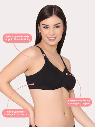 Image of Groversons Paris Beauty Super Support M-Frame Non Padded Everyday Cotton Bra (BR133)