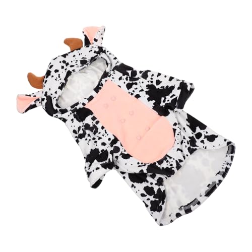 Disfraz para perro con diseño de vaca, talla M