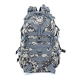 OPIGJUFD Mochila Montaña Mochila de Camping 40L, bolso viaje for hombre, mochila escalada, senderismo, bolsa pesca hombro reflectante al aire libre(Gray)