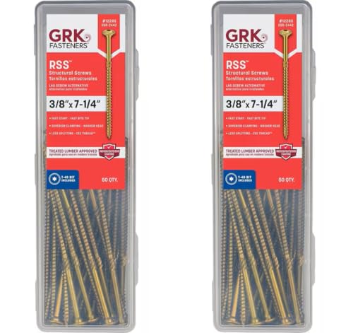 Image of GRK 12285 3 /8x7-1 /4 Star Drive Washer Head Climatek Coated Steel RSS Rugged Structural Screws, 100 /Box