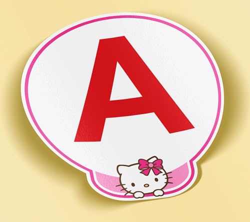 SC ® - Sticker/Autocollant - Disque A - Hello Kitty - Jeune Permis - Jeune Conducteur -...