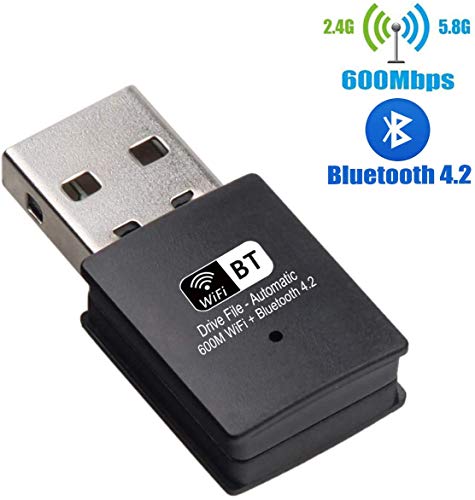 USB WiFi Adapter for PC 600Mbps,WiFi Bluetooth Adapter Wi-Fi Receiver 600 Mbps