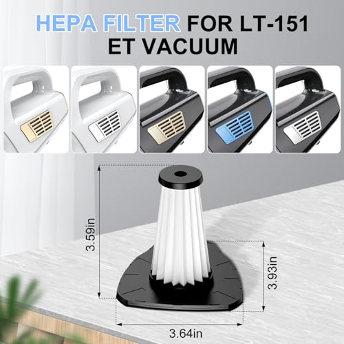 Image of CKIKH LT-151 HEPA Filter 2 Pack, Washable Reusable Handheld Vacuum Filter