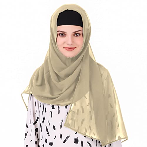 Long Hijab in Breathable Soft Georgette Head Wrap 50x180 cm Scarf HJ-020