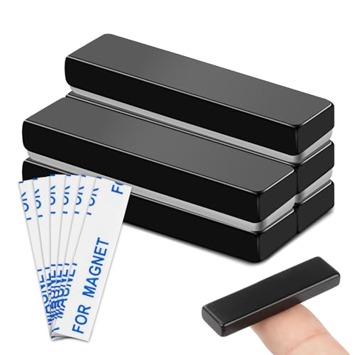 MIKEDE Strong Magnets Neodymium Heavy Duty Rare Earth Bar Magnet, 5 Pack-Black- 40X10X5 mm