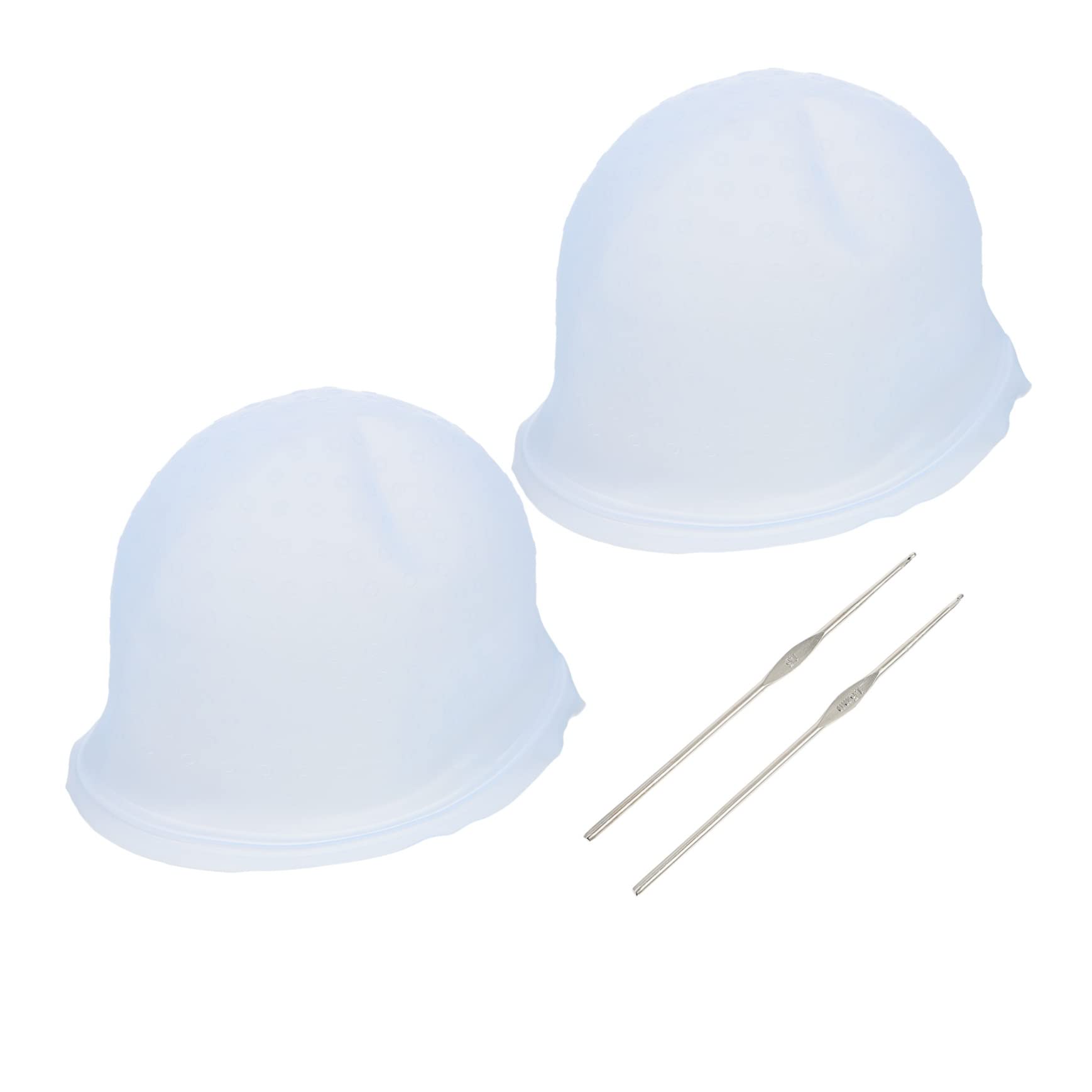 Didiseaon 4pcs Silicone Hair Coloring Cap for Hair Dyeing Highlighting Hat Easy to Use and Clean