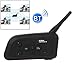 Produktbild LYNQYGWalkie Talkie Walkie-Talkie V4-1200 1200m Leben Wasserdicht Windabweisend Bluetooth Sprechanlage-Kopfhörer for Motorrad-Sturzhelm, Max Support: Vier Reiter von Bluetooth-System (Schwarz)