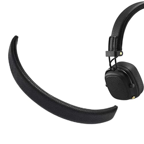Almohadillas de repuesto para diadema Marshall compatible con III y IV, auriculares Major 4, piel de proteína cómoda y parte superior de espuma viscoelástica suave (negro)