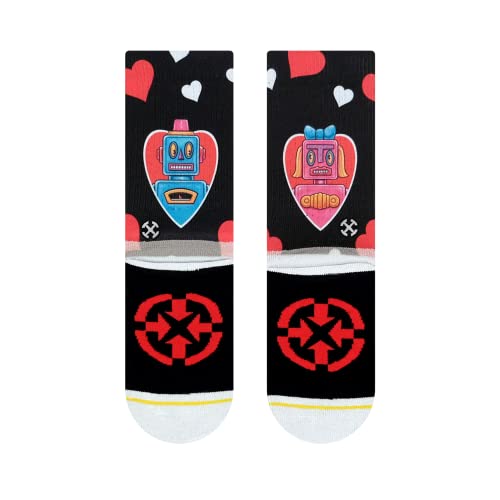 MERGE4 Dirk Hays Computer Love Youth Crew Socks for Boys and Girls Cute Robot Heart Durable Child Proof Compression Socks3