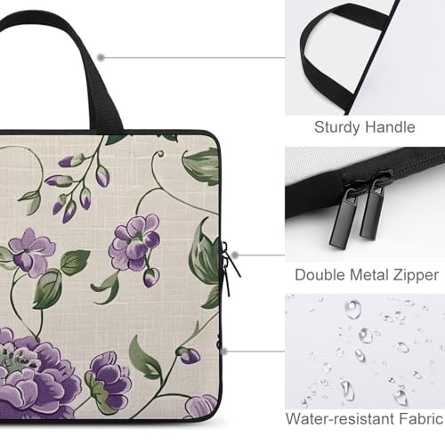 Bolso bandolera para laptop 12 pulgadas crema miniatura 3