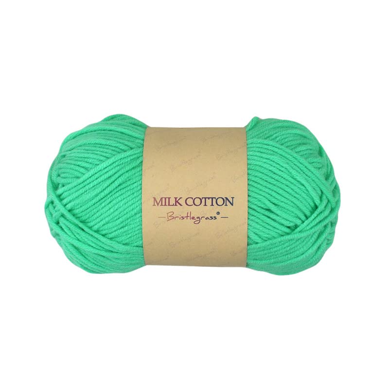 Bristlegrass Tropic Cotton Yarn for Crocheting Yarn Original 100% Pom-Poms Milk Cotton Hand Knitting, Yarn Fine-Sport Pompom Maker for Yarn(2X1.76Oz,2X115 Yds) — image 1