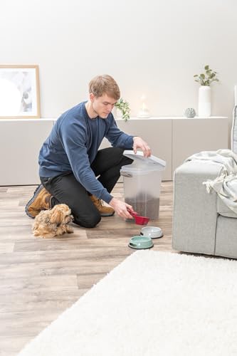 Trixie 24666 Tonne, luftdicht verschließbar, Kunststoff, 15 l/22 × 41 × 33 cm, transparent-we