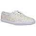 Keds Women's Champion Glitter Sneaker, White, 6.5