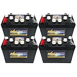 Crown CR-GC150 12V 150Ah Deep-Cycle Batteries for Golf Carts, RVs, Marine & Solar – Premium Long-Life GC12 Replacement (Set of 4)