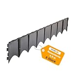 YOURSOL Edgar Rasenkante Set 6 Stück, Flexible Beetumrandung 4,5m, Stecksystem für Gartenwege & Beete, Beetbegrenzung Kunststoff, Blumenbeet Umrandung