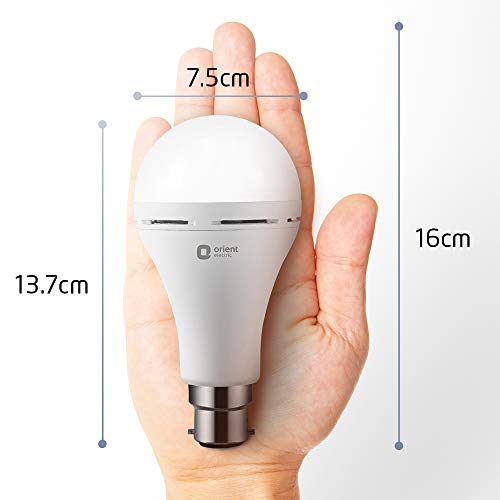 Image of Orient Electric Inverter Emergency LED Light Bulbs - 6500K (Pack of 3, 9W)