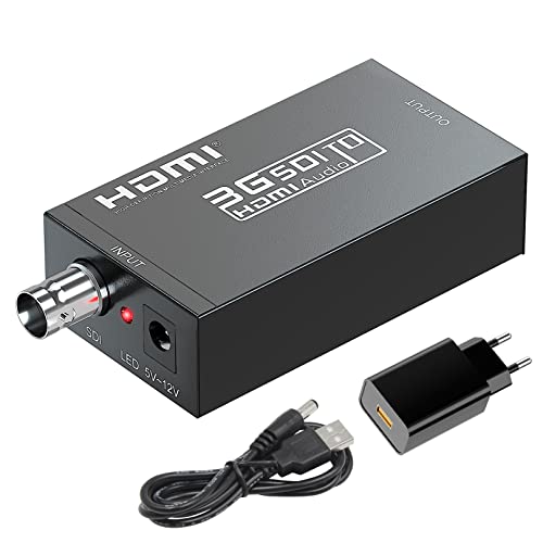 Il convertitore da SDI a HDMI converte il dispositivo HD-SDI/ 3G-SDI/ SD-SDI (come la videocamera SDI) in uscita HDMI per monitor o proiettore HDTV HD per trasmissione sincrona integrale a 1080P.