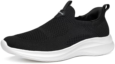 （11:00時点） [フォクスセンス] スニーカー 【立ったままスッと履ける 手を使わない 理学療法士推薦】 ウォーキングシューズ メンズ レディース スポーツシューズ ランニングシューズ ローファー カジュアルシューズ 紐なし 世界一快適 通勤 歩きやすい 立ち仕事 軽量 ブラック/ホワイト 24.5cm T1508-02