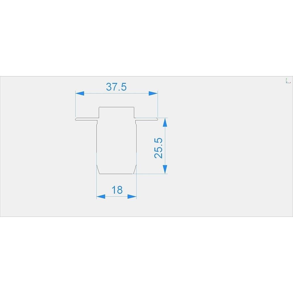 ReProfil H-ET-03-10 End Cap Set of 2 Grey