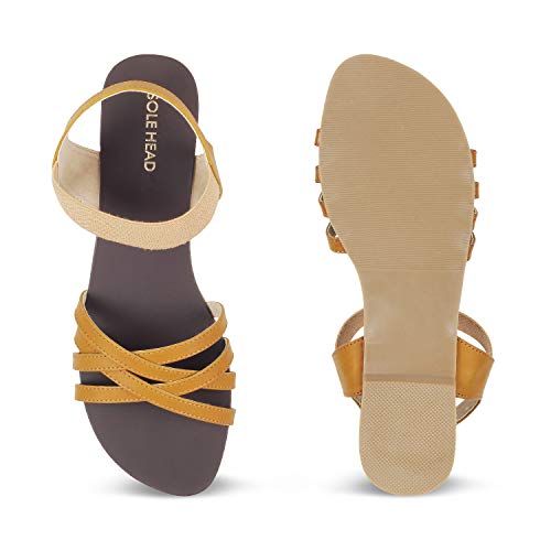 Image of SOLE HEAD Blue Flat Women Sandal