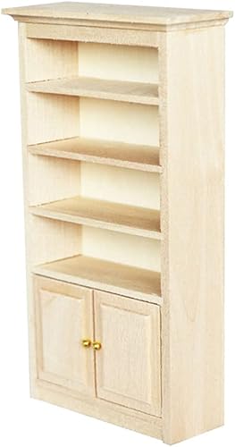 Toyvian Muebles de casa de muñecas Muebles de madera para casa de muñecas Estantería Gabinete Casa de muñecas Muebles en miniatura DIY Accesorios