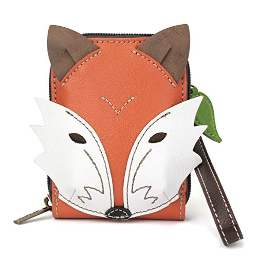 Image of CHALA RFID Cute-C Credit Card Holder Wallet Wristlet - Women Faux Leather Cute-C with Strap