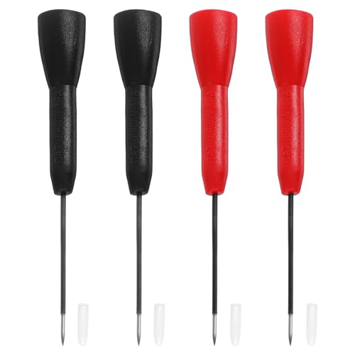 Image of 4PCS 2mm Multimeter Probes, Extended Needle Test Probes 600v /10a Non-Destructive Insulation Wire Piercing Needles Multimeter Tester for Leads Tl71 Tl75 (3.4 Inches)
