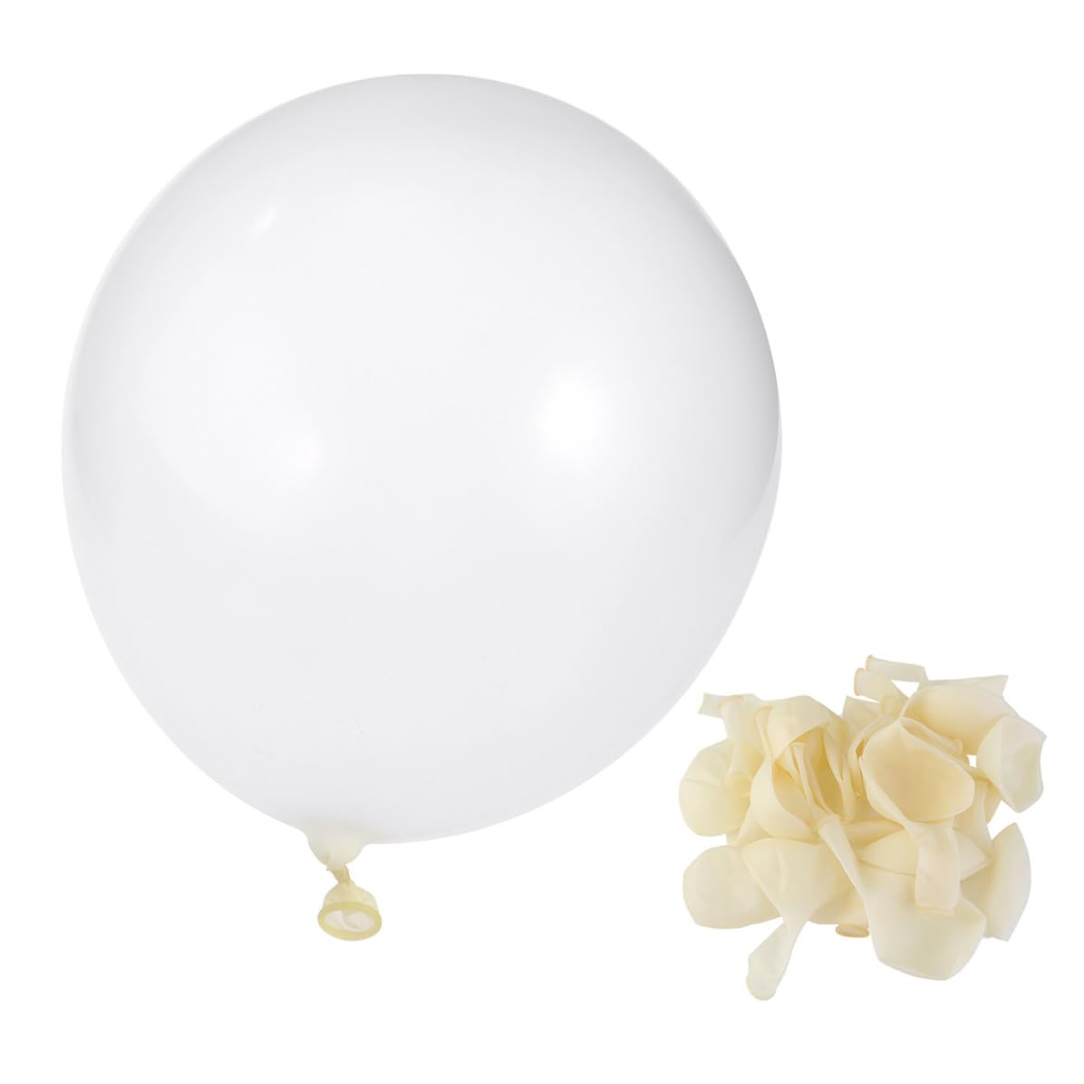 HEMOTON 25 Piezas Globos de Látex Engrosados de 12 Pulgadas para Celebraciones y Fiestas, Color Blanco Transparente, Paquete de 3g, Ideales para Decoración de Bodas