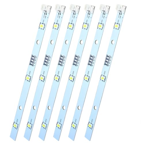 LEKEFETO 6 tiras de luz LED para frigorífico E349766 MDDZ-162A 1629348 DC12V 2 W – Repuesto de bombilla para frigorífico Hisense Rongsheng