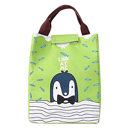 Hummcqit Sacs À Lunch Réutilisables Portable Travel Beach Sac Déjeuner Fourre-Tout Sac À Main, Sac Fourre-Tout À Refroidissement Thermique, Sac Imprimé De Dessin Animé Mignon pour Les Femmes Filles Cover