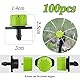 VINFUTUR 100pcs Bewässerung Tropfer Sprinkler Micro Tropfer Garten Bewässerungssystem Tropfbewässerung 8 Loch Micro Sprinklerköpfe
