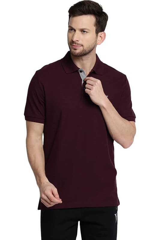 Image of Van Heusen Men Athleisure Regular Fit Colour Fresh Moisture Wicking Solid Polo T-Shirt - Available in Pack of 1 & 2