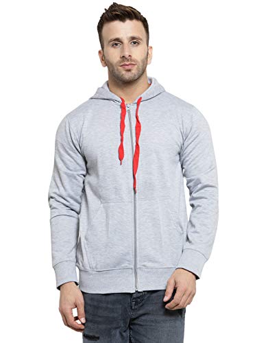 Image of Scott International Men's Solid Cotton Hoodies for Men, Trendy and Comfortable Sweatshirts for Men, Stylish Winter Wear with Hood and Pockets, Fashionable Hooded Sweatshirts