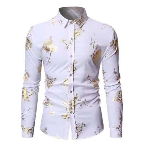 Chemise à manches longues homme WOLONG imprimé floral premium