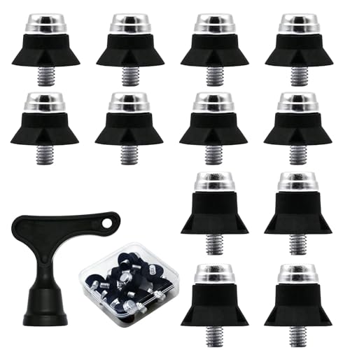 GIONAR 12 Stück Fußballschuhe Schraubstollen Set - 13mm/16mm Kunststoff Ersatzstollen