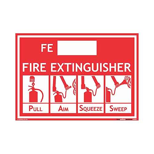 Display On How To Use Fire Extinguisher In English- Sunboard - (LandscapeA5, 8 inch X 6 inch, Multicolor)-image-5