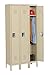Edsal CL3073GY Citadel Traditional Reinforced Double Tier Locker with Alliance Handle, Unassembled, Powder Coated Finish, Three Wide 6 Opening, 12" W x 12" D x 72" H, Industrial Gray