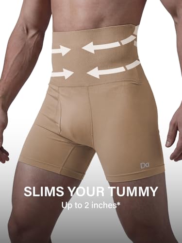 Image of DAMENSCH Men's Compression Shapewear Trunk, Comfortable Stretchy Body Shaper, Posture Correcting Tummy Tucker, Breathable Support Underwear
