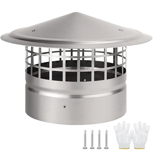 8 Inch Cone Top Chimney Cap With Screen