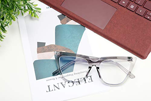 Feisedy Chic Cateye Large Frame Blue Light Blocking Eyewear Glasses With Clear Lenses Women B2619 #TOP3