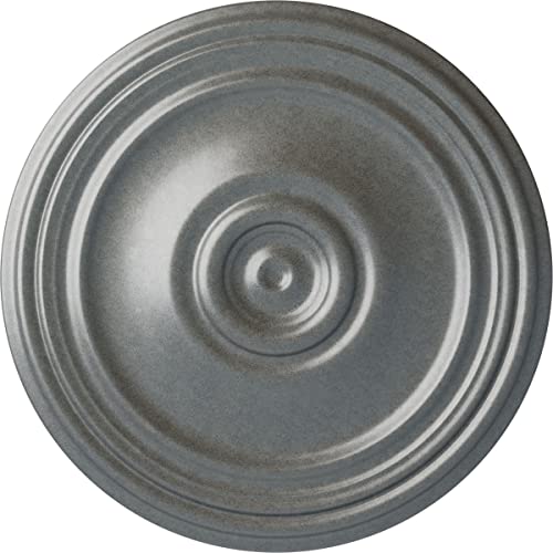 Ekena Millwork CM21REPLS 21" OD x 1 1/4 P Reece Ceiling Medallion (fits Canopies up to 6 3/4), Platinum