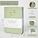 Kikaze Collection Blank Recipe Notebook | Blank Recipe Book to Write in Your Own Recipes | Artisan Hardcover Journal for 60 Recipes | 8.4” x 6” Leather Sage Green & Gold Hardcover | Tabs, Stickers, Pocket & Bookmarks
