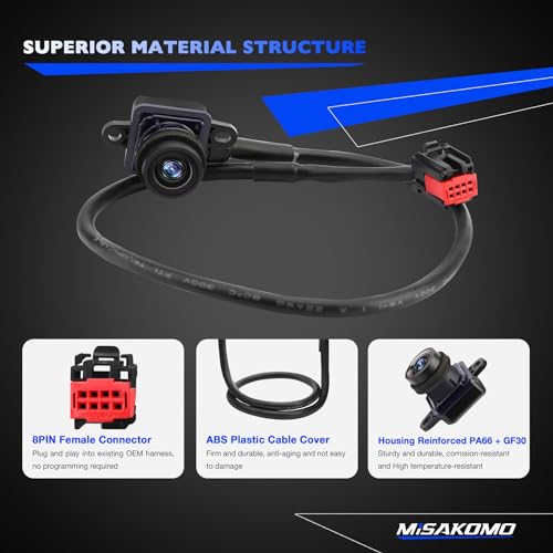 Image of Rear View Backup Camera, Compatible with 2014-2020 Dodge Ram ProMaster 1500 2500 3500, Replace 6MJ97ZZZAA 68288201AA, Waterproof Back Up Camera Reverse Camera (Pack of 5)