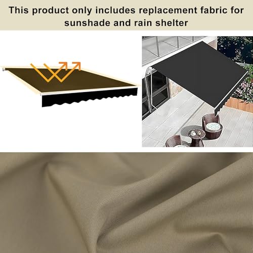 Toile pour auvent rétractable haut de gamme 4,9x2,4 m imperméable