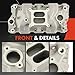 A-Premium Engine Aluminum Dual Plane High-Rise Intake Manifold Compatible with Chevy SBC, V8 305 327 350 400, 1957-1986, Buick, Cadillac, Chevrolet, GMC, Oldsmobile & Pontiac Vehicles